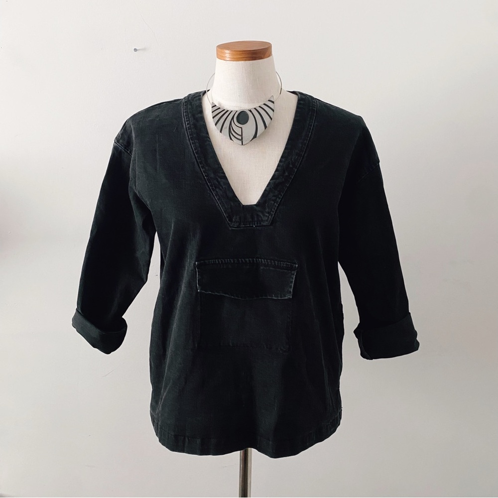 WILFRED FREE Black V-Neck Women's Tunic